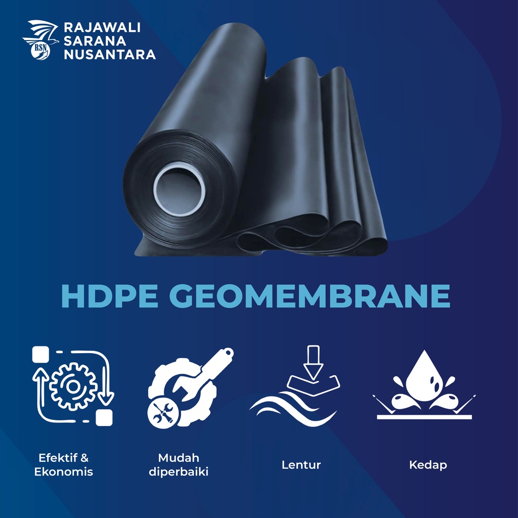 Jual HDPE Geomembrane 500 Micron Harga Per Ukuran 6 Meter X 1 Meter