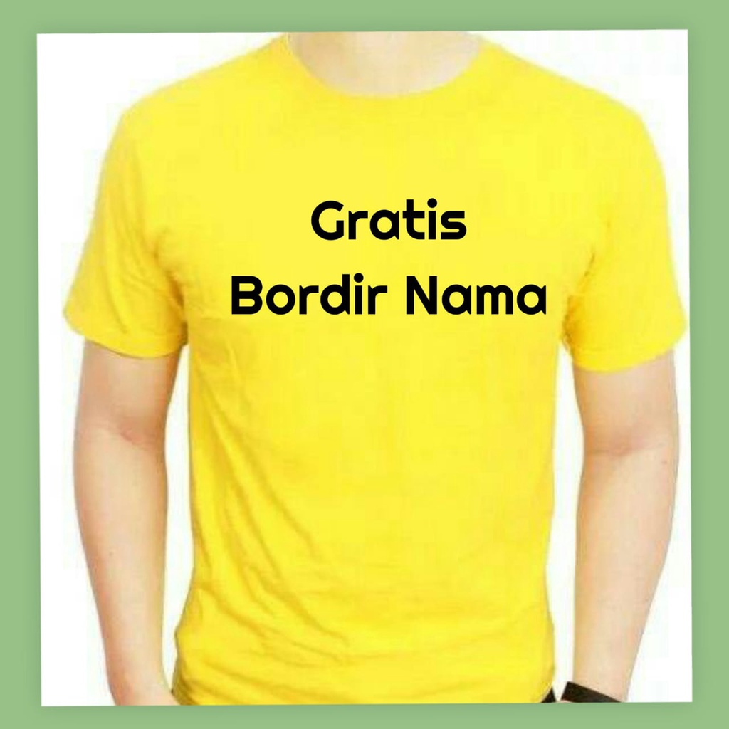 Jual Kaos Dewasa Bordir Nama Kaos Polos Dewasa Lengan Pendek Combad 30s