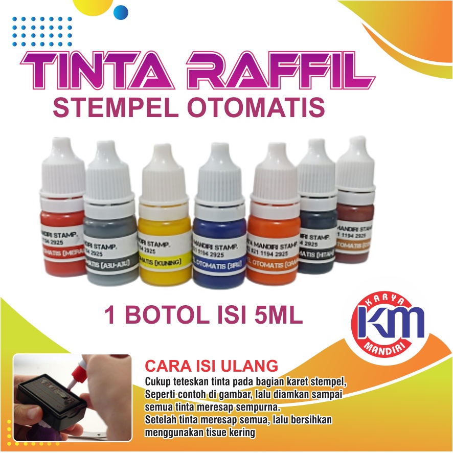 Jual Tinta Stempel Otomatis Ml Varian Warna Terlengkap Shopee Indonesia