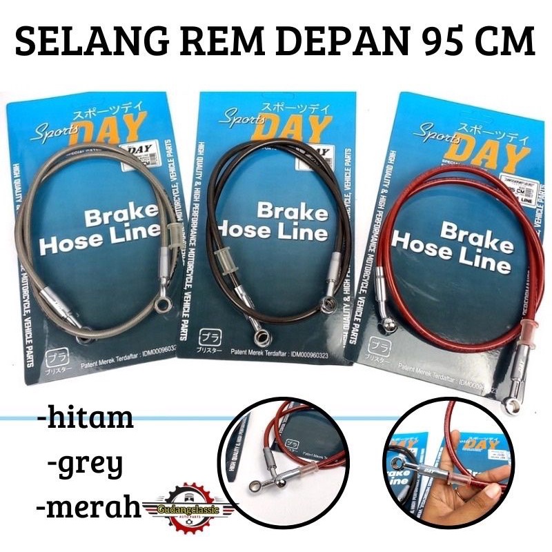 Jual Selang Rem Depan Belakang 60cm 90cm 95 30inc 35inc Kabel Selang