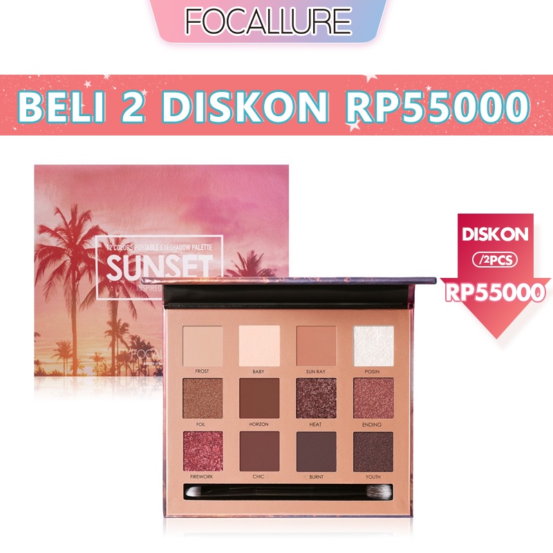 Jual Fa Focallure Sunset Burning So Hot Eyeshadow Palette