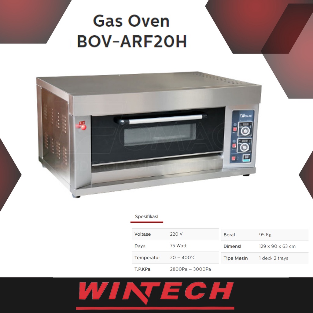 Jual Fomac Gas Baking Oven Bov Arf H Oven Pemanggang Roti Gas