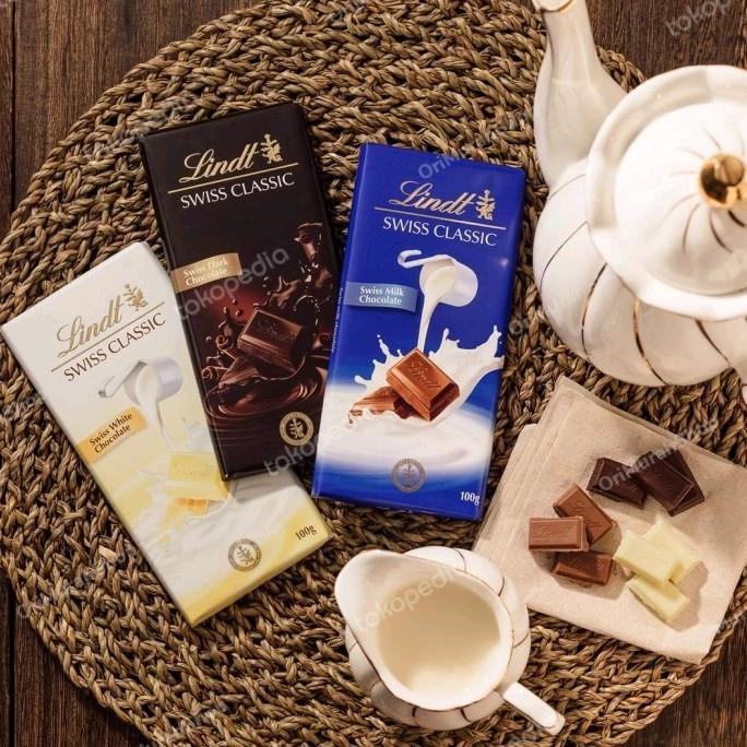 Jual Lindt Swiss Classic Chocolate Milk Almond Hazelnut Raisin Dark