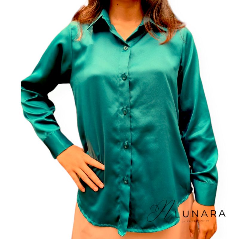 Jual Satin Shirt Kemeja Wanita Satin Kemeja Cosplay Nanami Kemeja