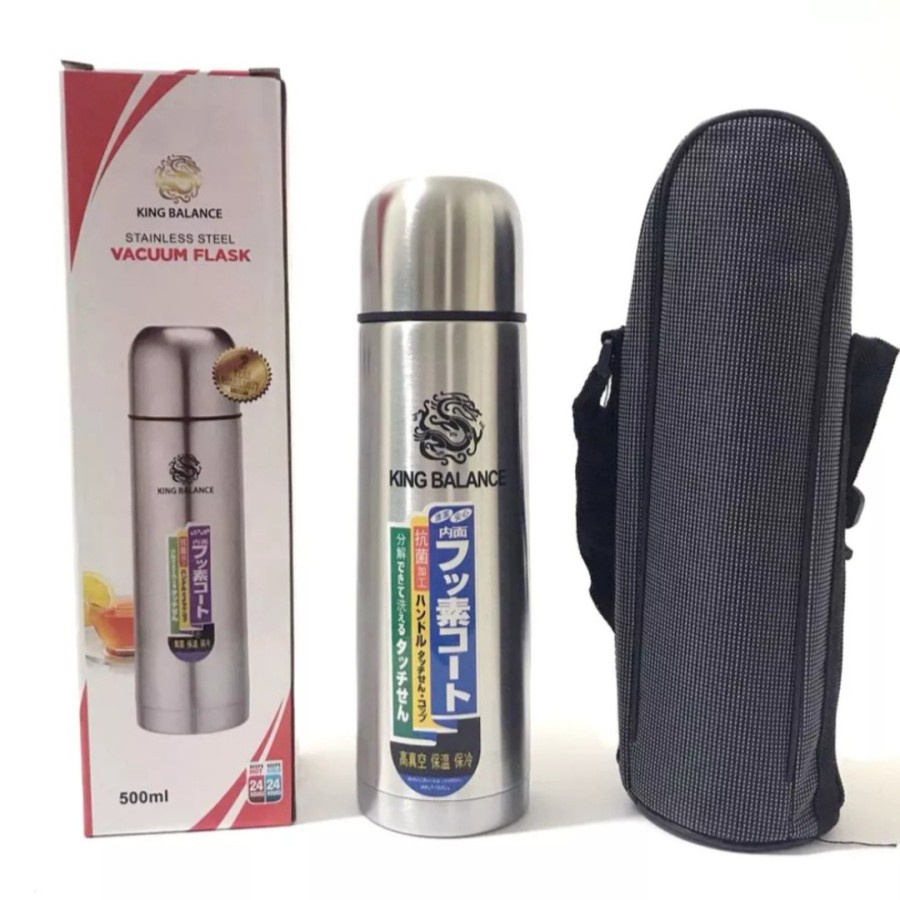 Jual VACUUM BOTTLE TERMOS AIR PANAS STAINLESS STEEL 1 LITER DINEMATE