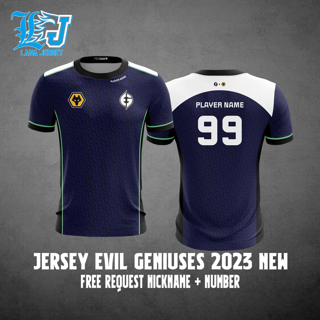 Jual JERSEY EVIL GENIUSES EG 2023 NEW Free Custom Nickname Number