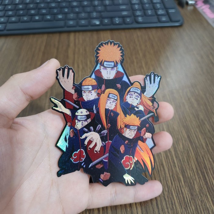 Jual Sticker Hologram Anime Besar PSH1375 Naruto Akatsuki