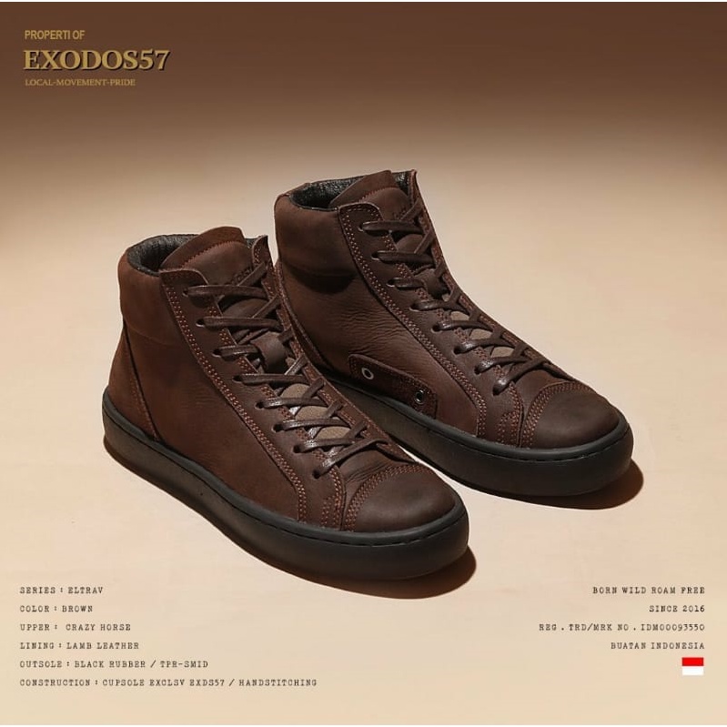 Jual Sepatu Sneaker Kulit Pria Exodos57 Eltrav Shopee Indonesia