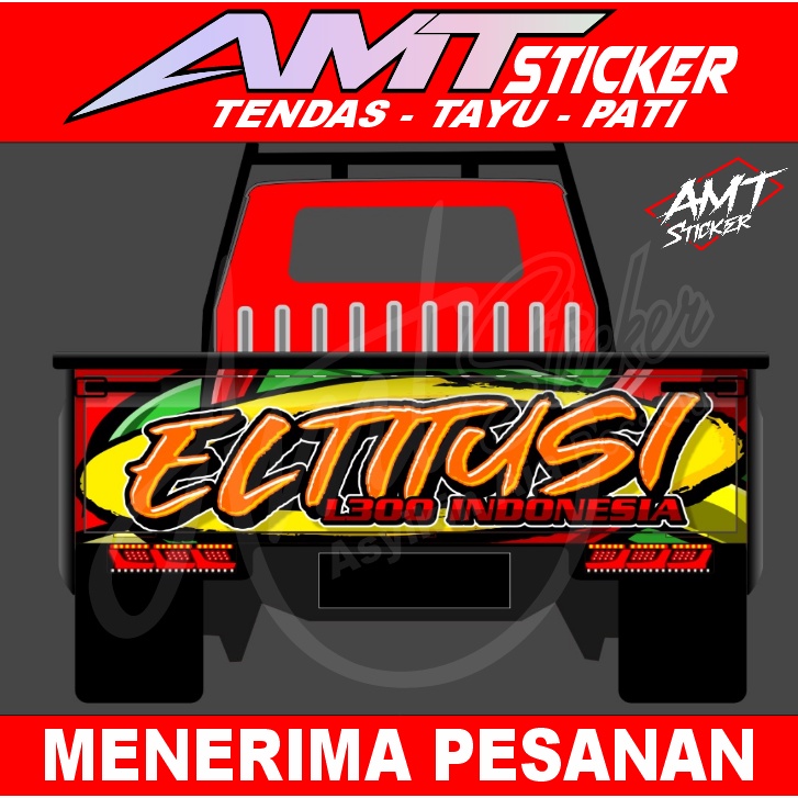 Jual Stiker Decal Pintu Belakang L Pick Up Bisa Custom Shopee