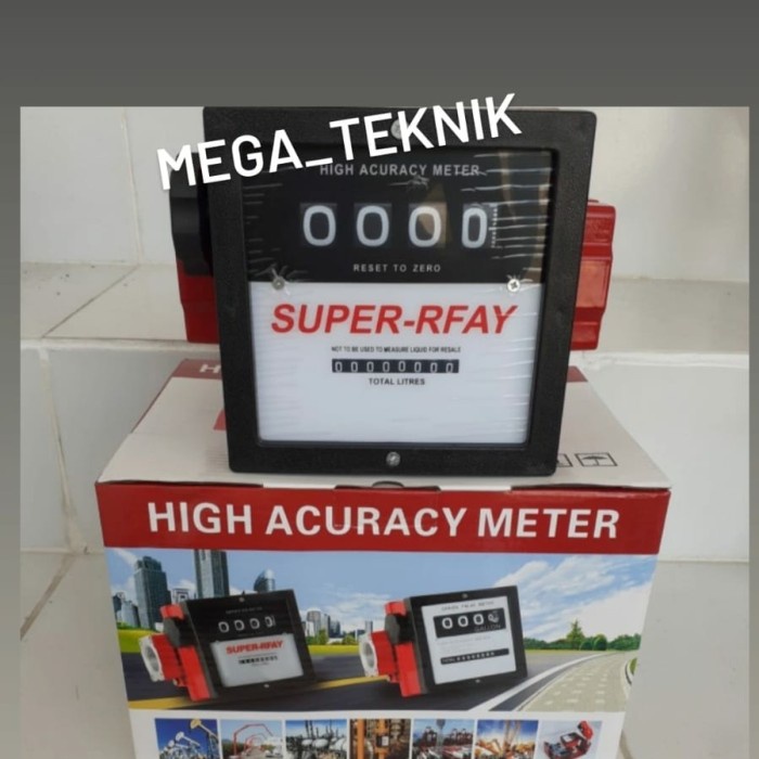 Jual Pengukur Arus Flow Meter Minyak Solar 4 Digit Super Rfay 1 Inchi