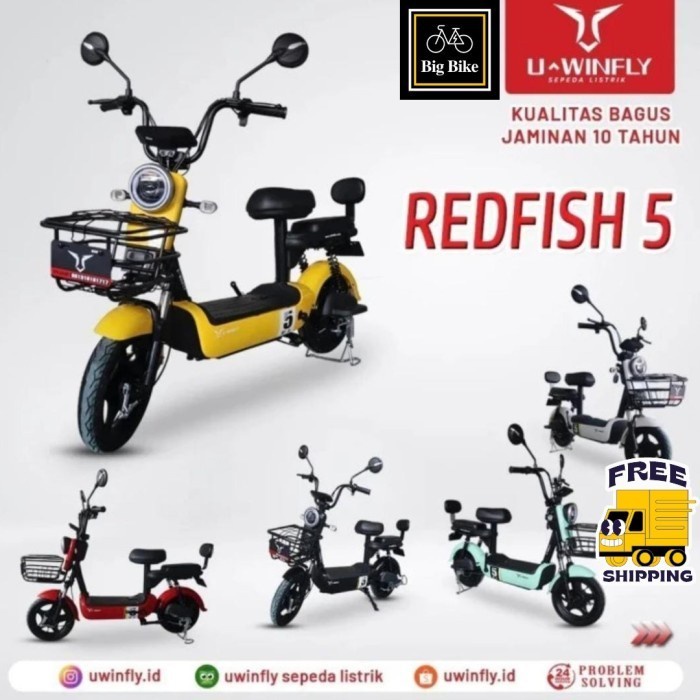 Jual Sepeda Listrik Uwinfly Redfish 5 New REDY 7 Warna RF5 TERBARU RF