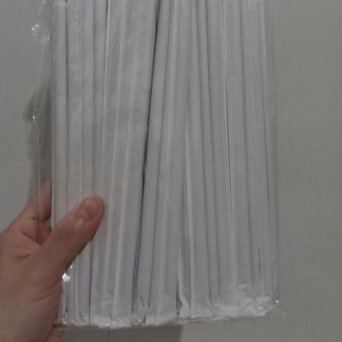 Jual 100 Pcs Sedotan Kertas Steril Individual Pack Model Runcing