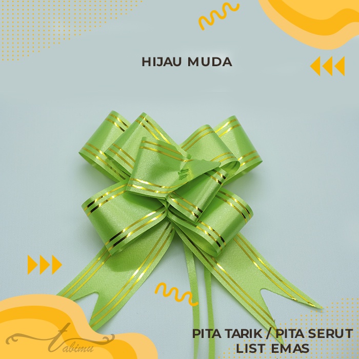 Jual Pita Tarik Pita Serut Pita Kado List Emas Mm Mm Shopee