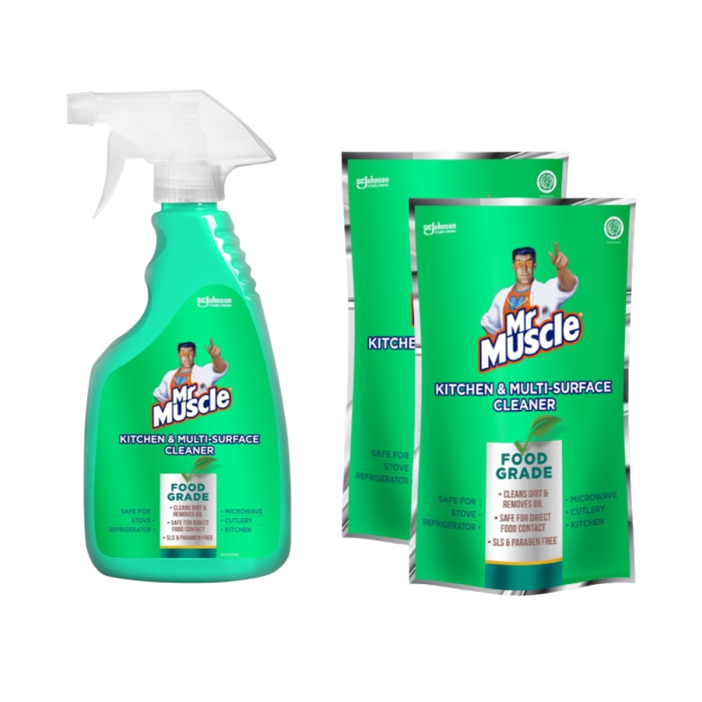 Jual Mr Muscle Bundle Kitchen Multi Surface Cleaner Pump Ml Mr