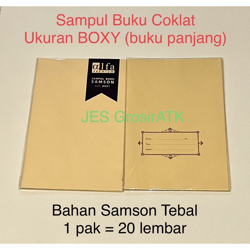 Jual Sampul Buku Coklat BOXY Buku Panjang Sampul Coklat Bahan