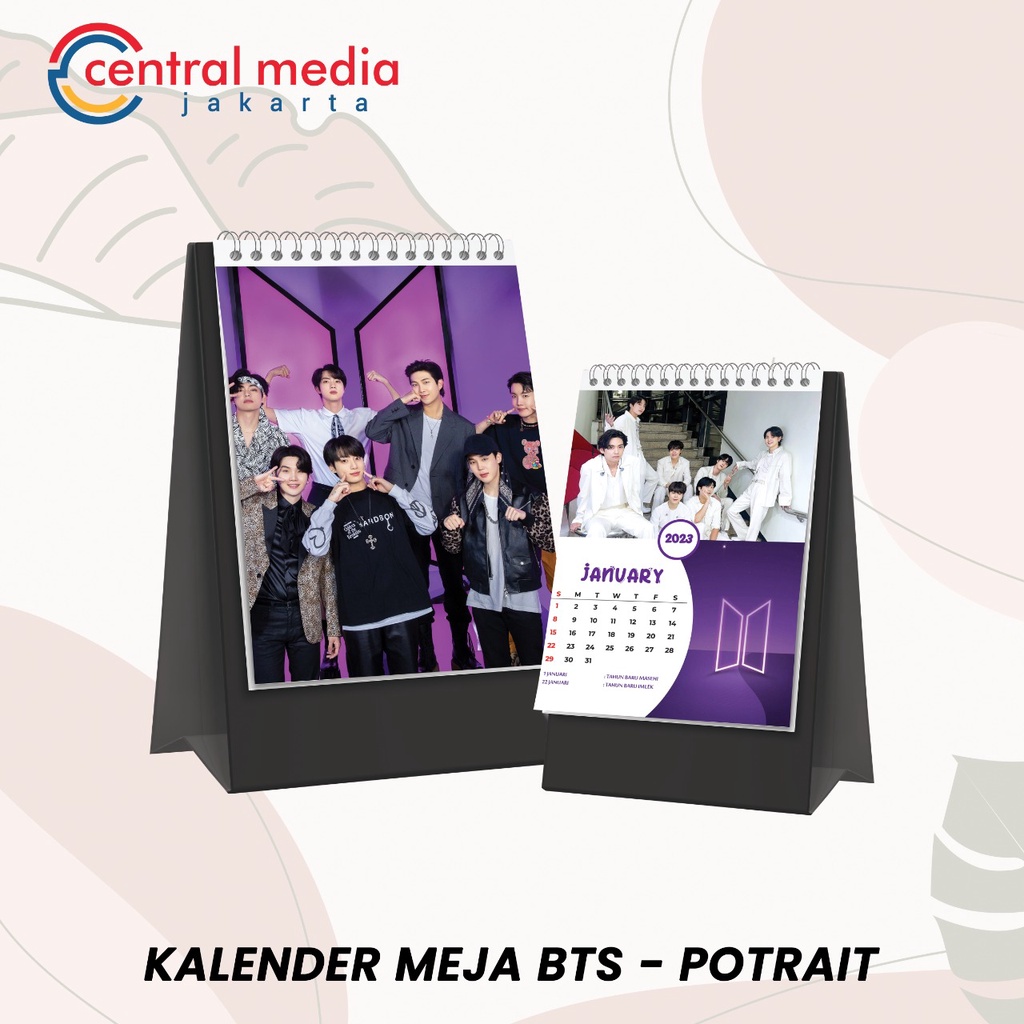 Jual Kalender Meja Bts Potrait Desk Calendar Shopee Indonesia