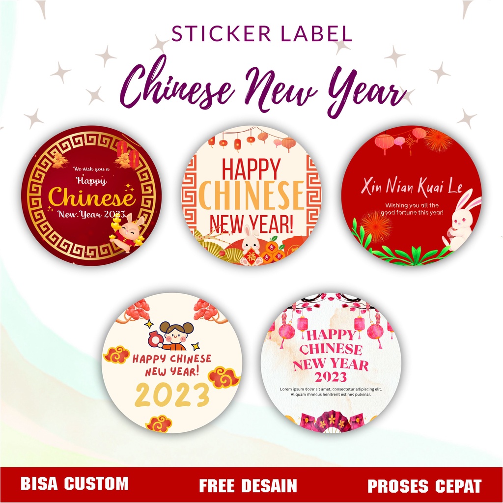 Jual Stiker Imlek Chinese New Year 2023 Gong Xi Fa Cai Ekonomis