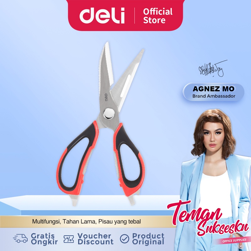 Jual Deli Kitchen Scissors Gunting Dapur Multifungsi Mm Pisau