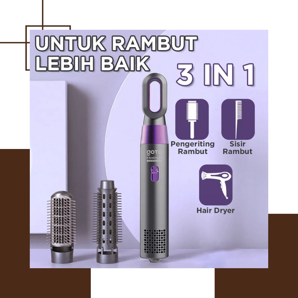 Jual Goto Hairco Hair Dryer In Sisir Blow Hairdryer Pengering Rambut