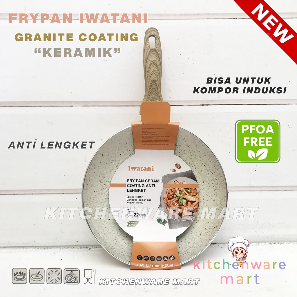 Jual Fry Pan Keramik Iwatani Anti Lengket Wajan Ceramic Coating