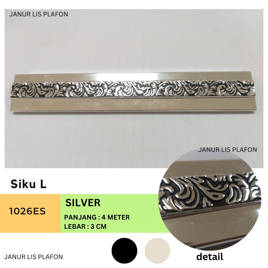 Jual SIKU L SILVER LANGSUNG DARI PABRIK LIS PLAFON BATANGAN PIGURA