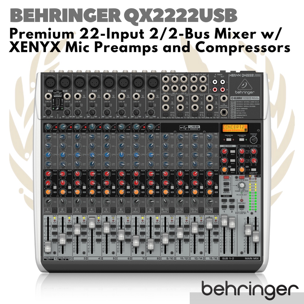 Jual Behringer Xenyx Qx Usb Premium Input Bus Mixer Usb