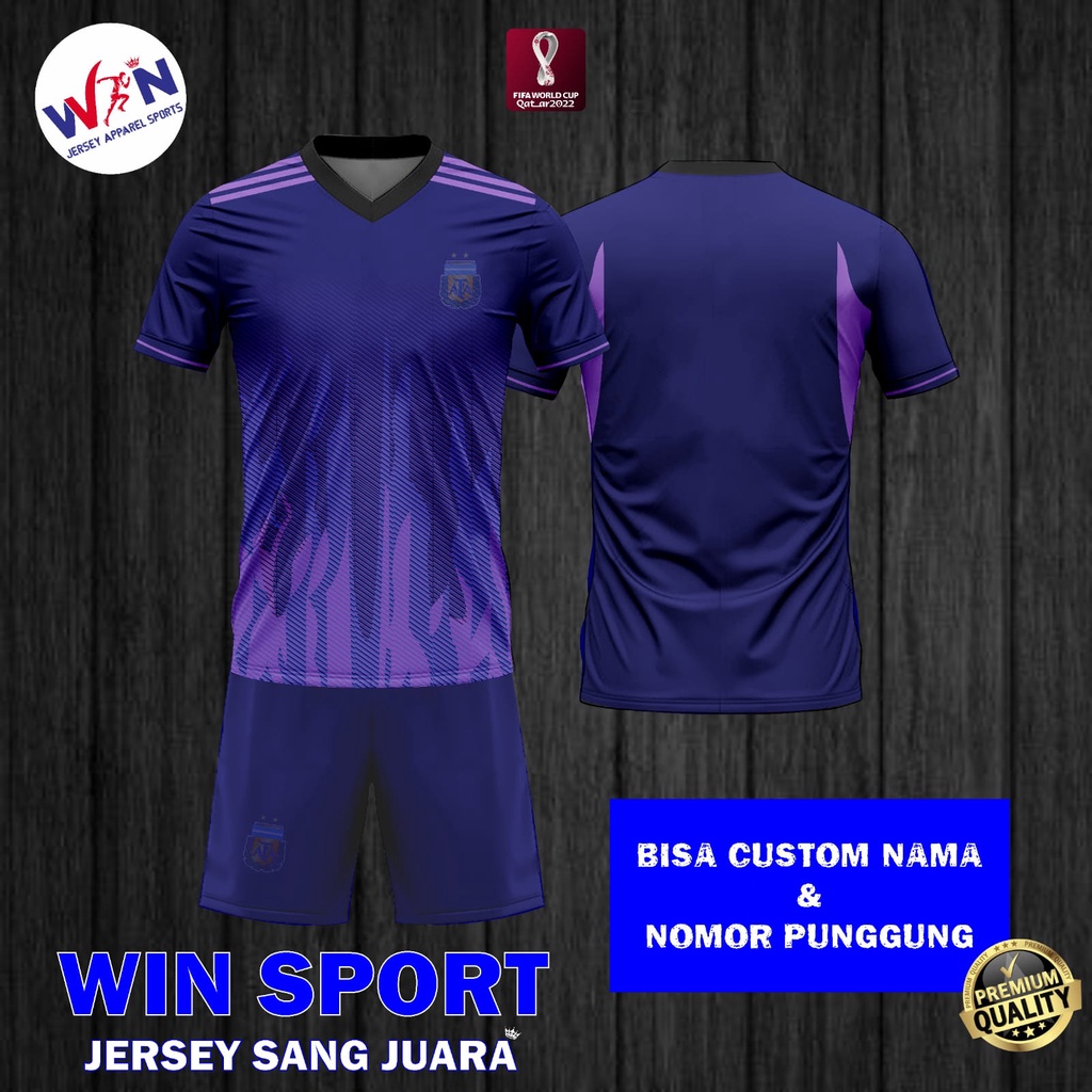 Jual Jersey Sepak Bola Timnas Argentina Away Bintang Setelan Baju