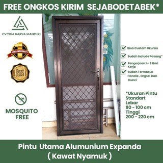 Jual Pintu Expanda Kasa Nyamuk Aluminium Pintu Alumunium Kawat Nyamuk