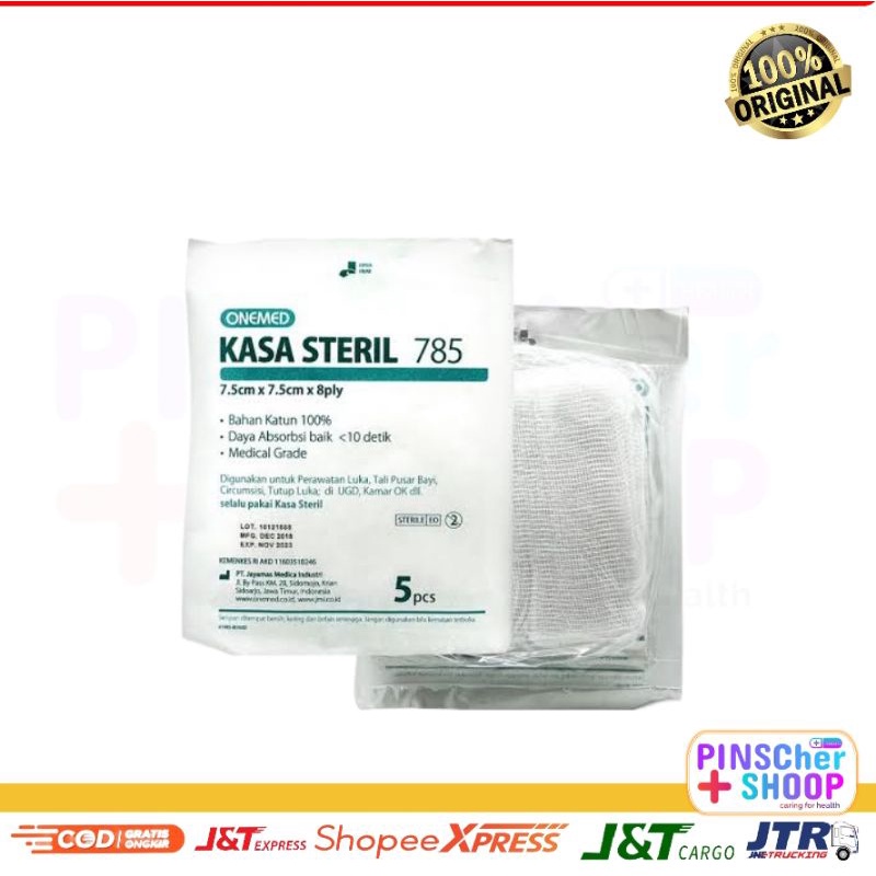 Jual Kasa Steril 785 OneMed 7 5x7 5cm 8 Ply Isi 5 Lembar Per Pack