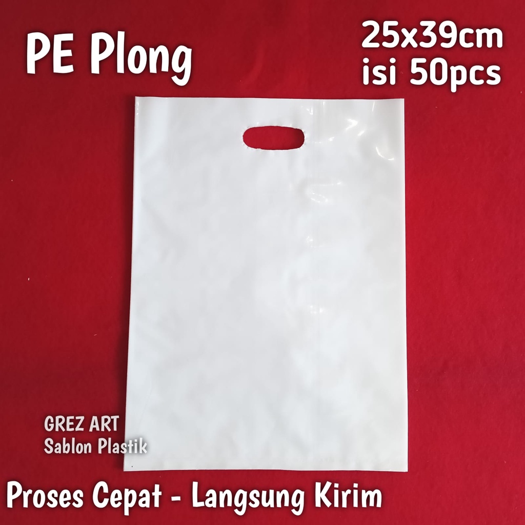 Jual Plastik Pe Plong Distro X Isi Pcs Glossy Tebal Polos