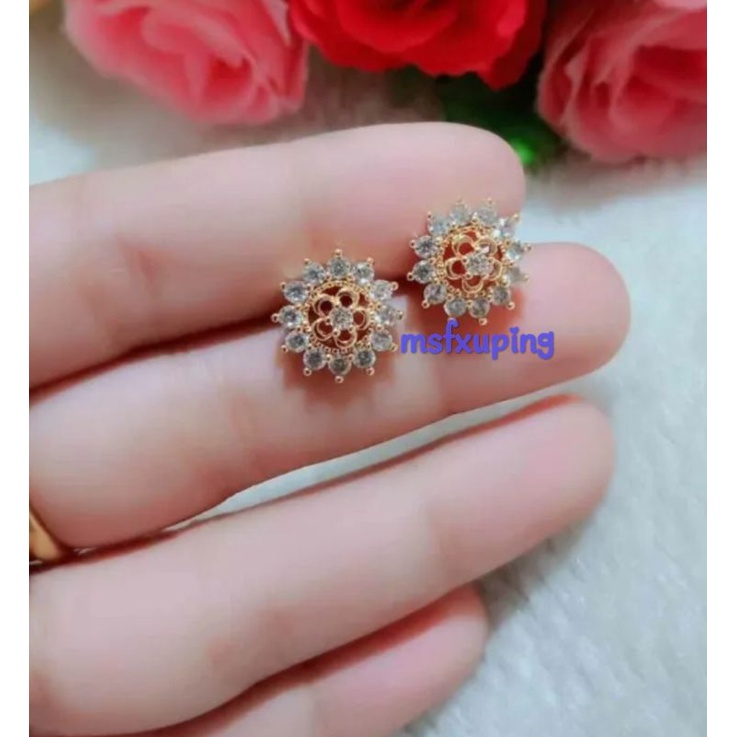 Jual Anting Terbaru Xuping Gold Permata Elegant Mirip Emas Asli