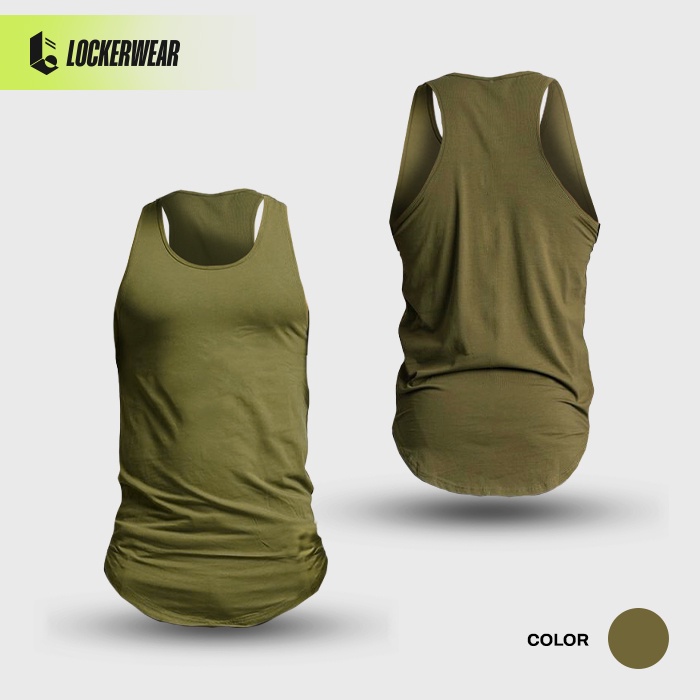 Jual Singlet Tank Top Lekbong Kaos Sleeveless Polos Tanpa Lengan