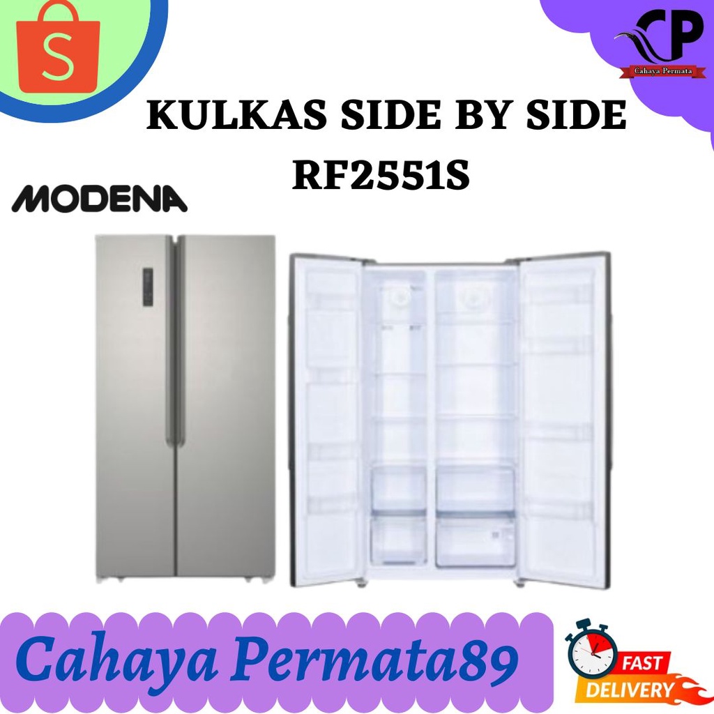 Jual Modena Refrigerator ALLEGRA RF2551S Kulkas Side By Side GC