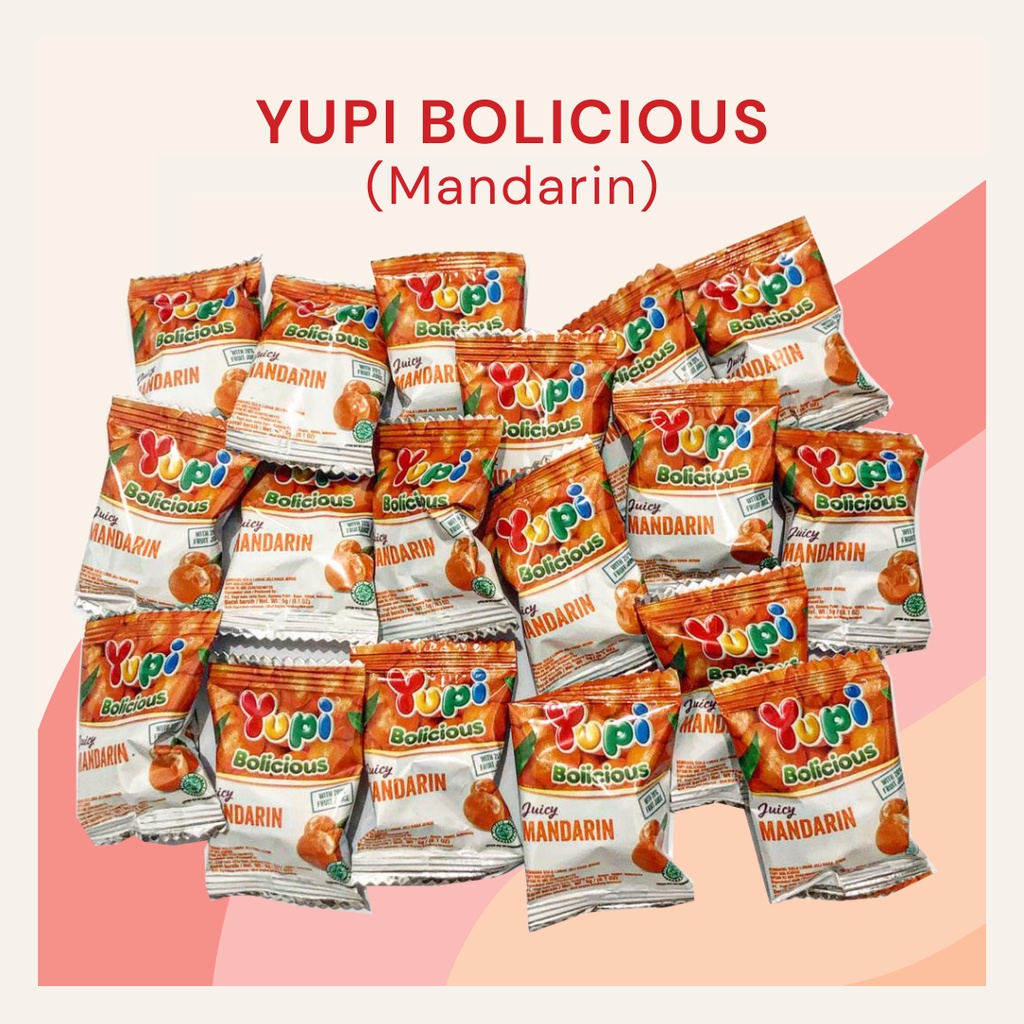 Jual DELISH SNACKS Yupi Bolicious Satuan Per Pcs Mandarin Lychee