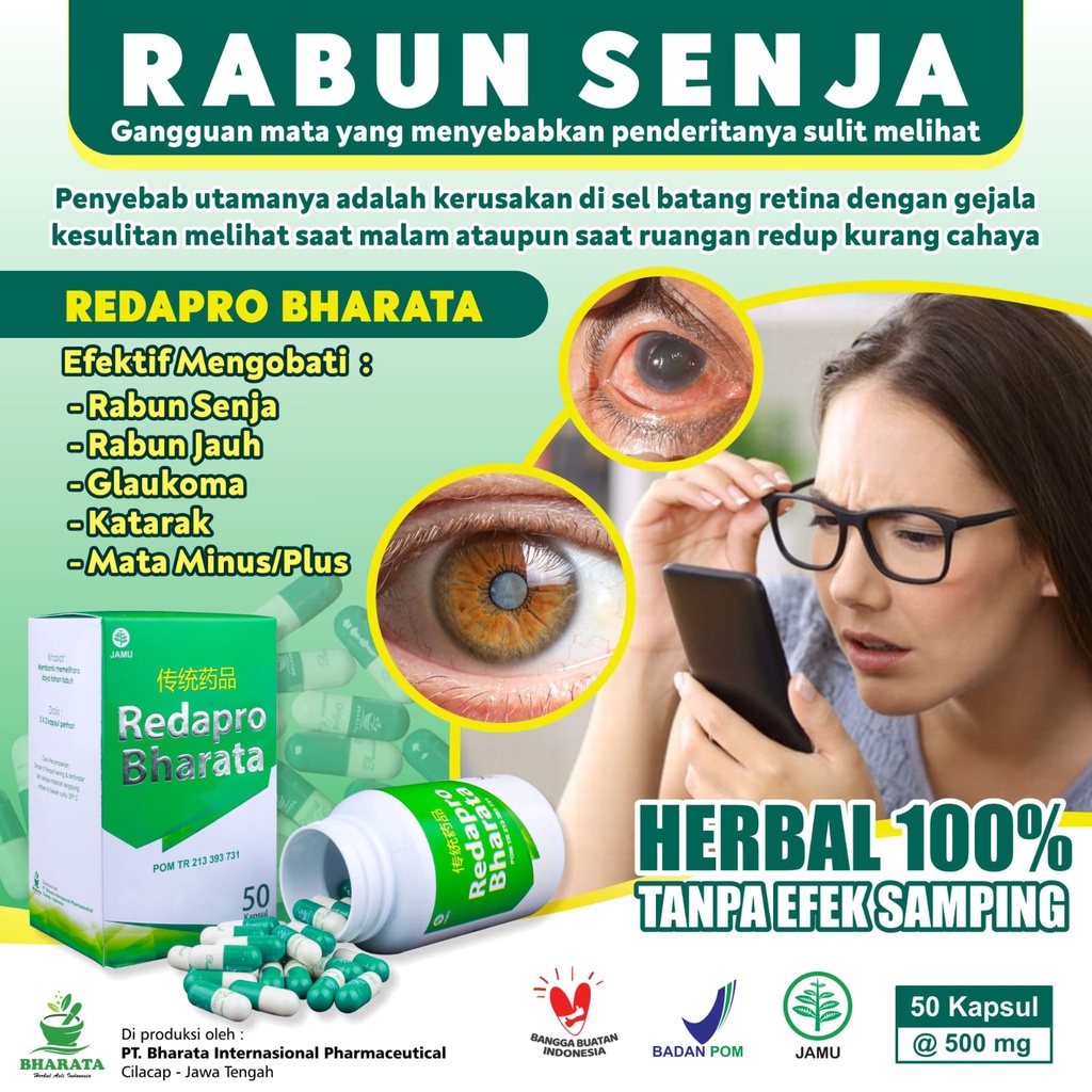 Jual Obat Rabun Dan Mata Minus Redapro Bharata Kemasan 500mg Isi 50