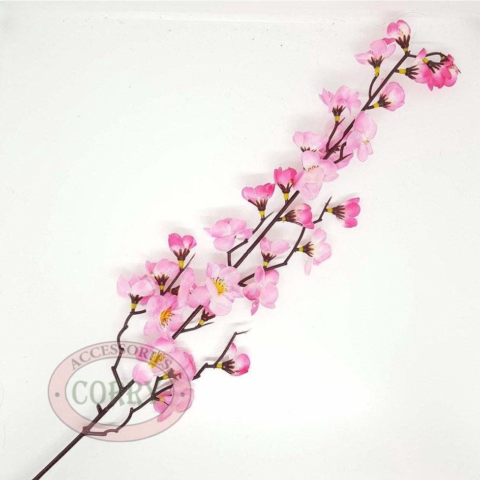 Jual Bunga Sakura Pink 70 Cm Dekorasi Imlek Plastik Polyester Meihwa