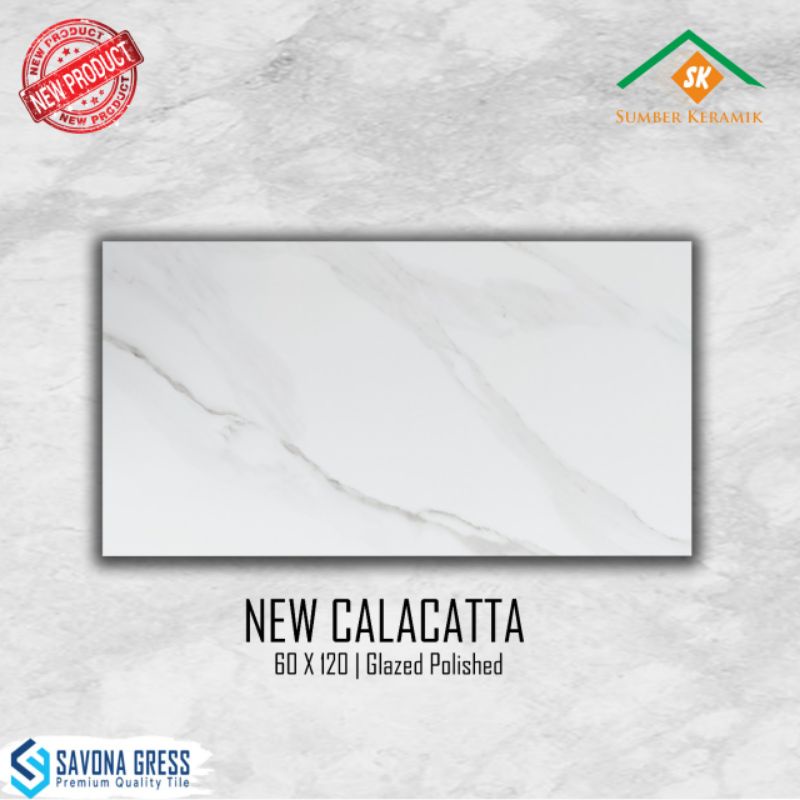 Jual Granite Lantai 60x120 New Calacatta Savona Gress Kw 1 Glossy