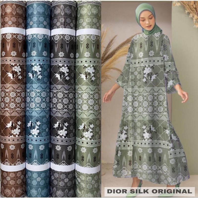 Jual Kain Dr Silk Motif Nadeefa Harga Persetengah Meter M Shopee