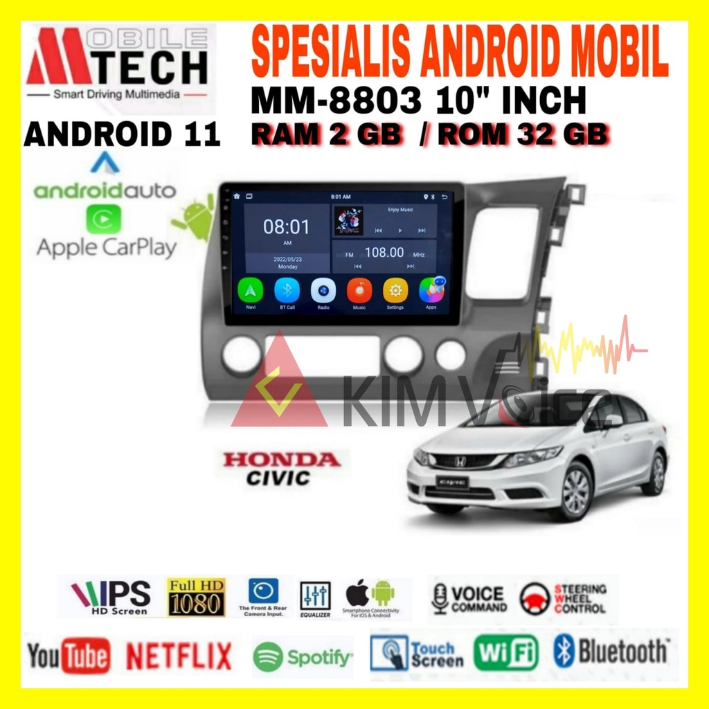 Jual Head Unit Android Mtech Inch Oem Honda Civic Soket