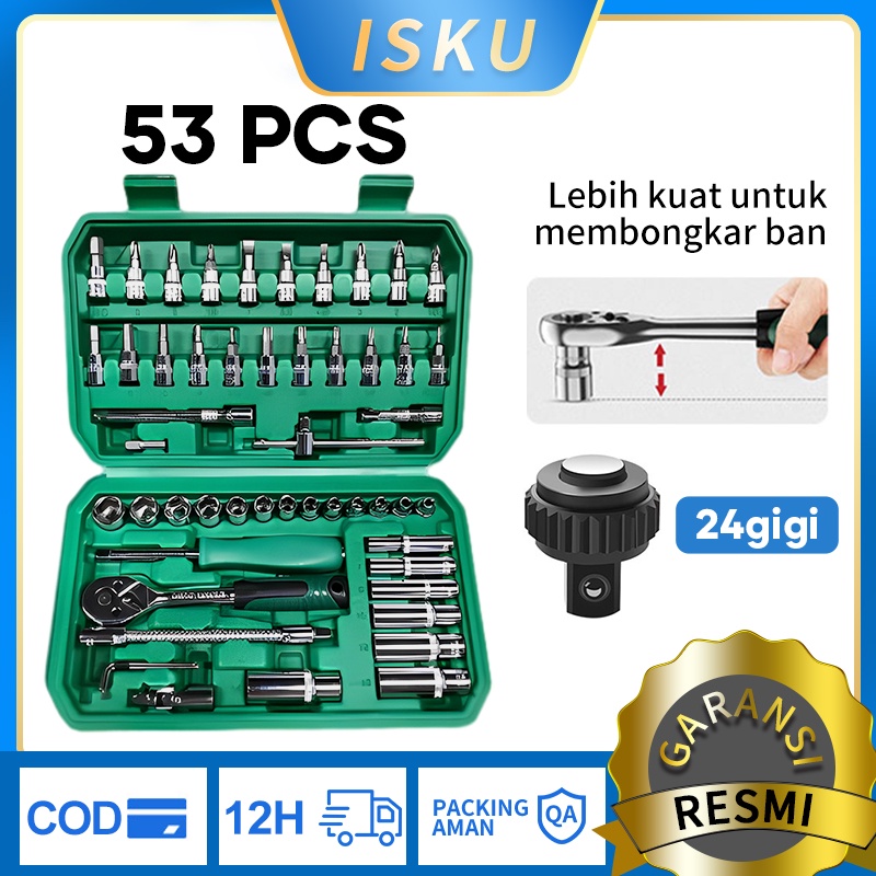 Jual Isku Kunci Shock Set Pcs Gigi Full Lengkap Socket Toolkit