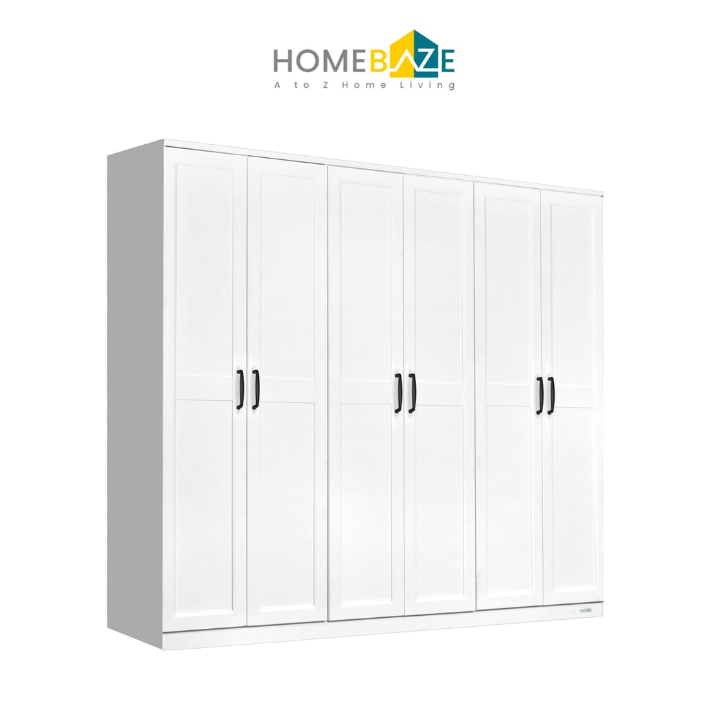 Jual Homebaze Series Lemari Pakaian 4 5 Dan 6 Pintu Laci Warna Putih