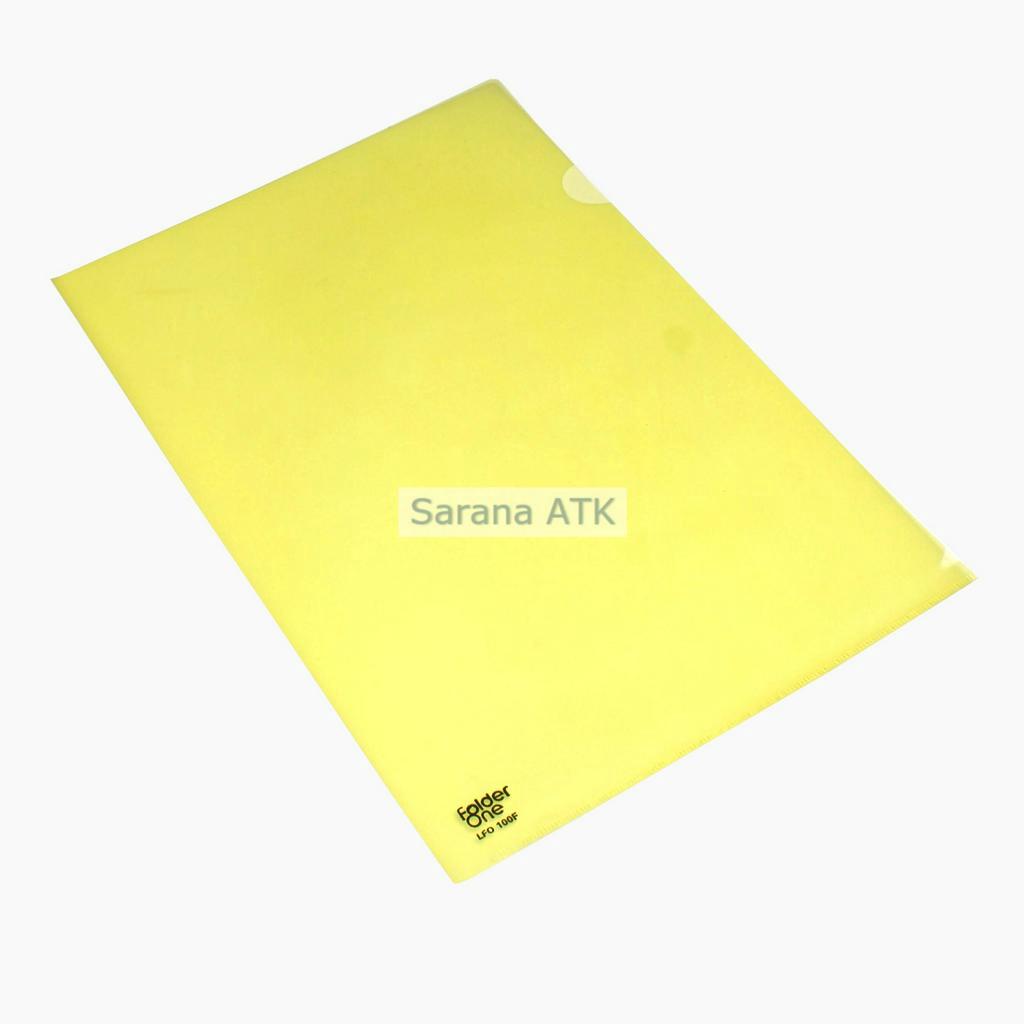 Jual FOLDER ONE Map L Bening Folio Warna Kuning 1 LUSIN Shopee