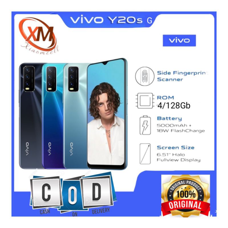 Jual Hand Phone Viv0 Y20s G Ram6 128gb 6 5 Inch HP Smatphone Shopee