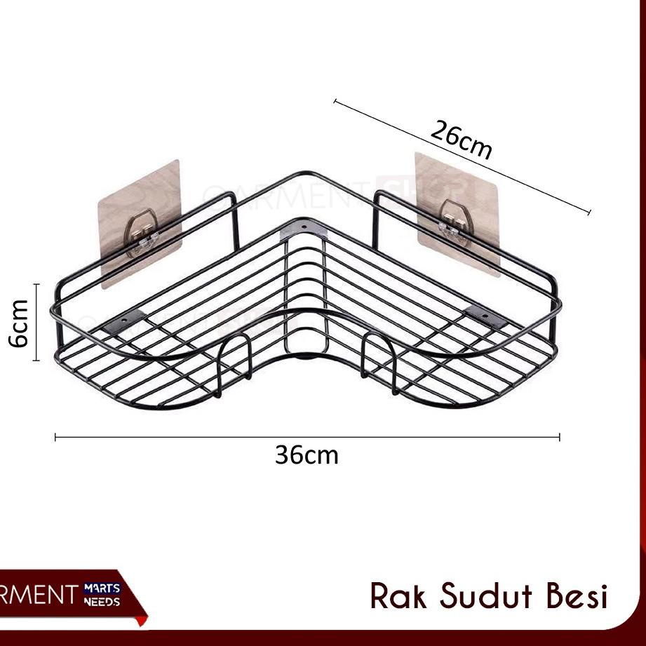 Jual Fl Rak Sudut Kamar Mandi Gantung Bahan Besi Tempel Dinding Tanpa