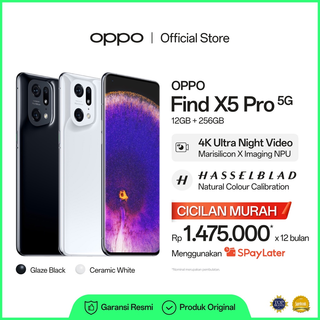 Jual OPPO Find X5 Pro 5G 12GB 256GB 4K Ultra Night Video 80W