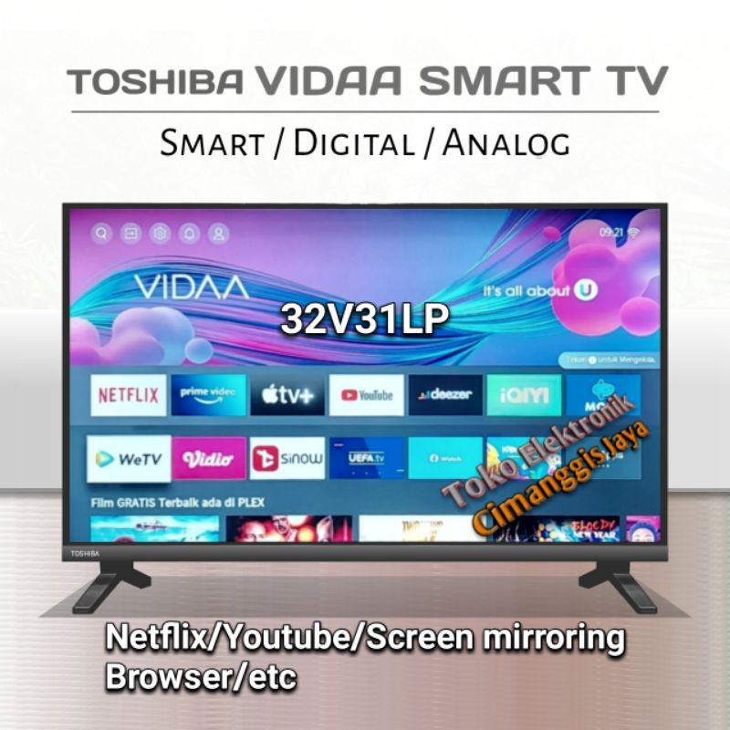 Jual Smart Tv Led Toshiba 32 Inch Digital Shopee Indonesia