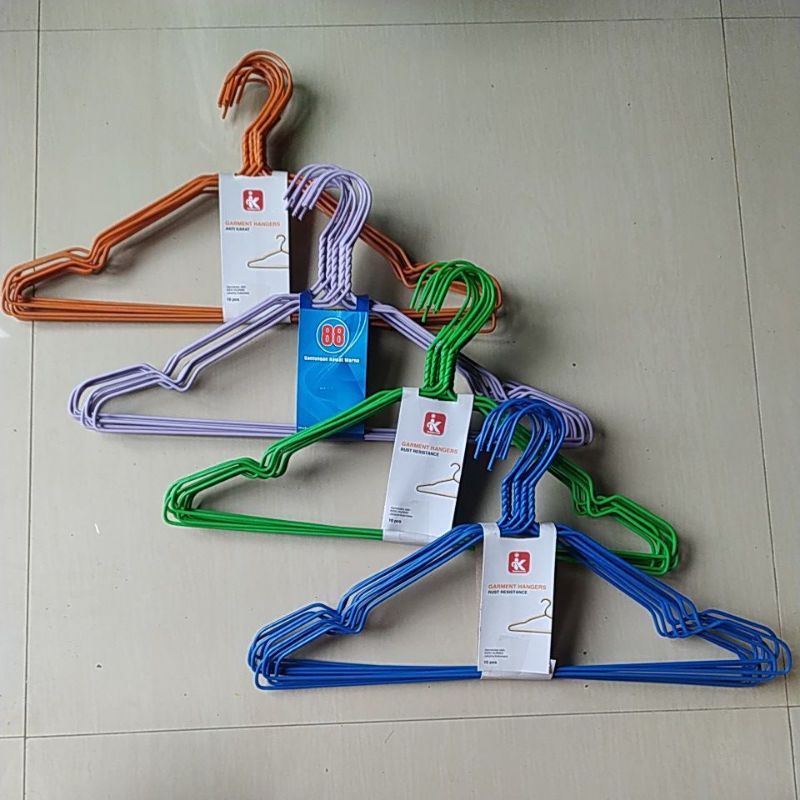 Jual Hanger Kawat Warna Indokurnia Gantungan Kawat Warna Isi 10 Pcs