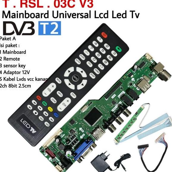 Jual Mainboard Universal Lcd Led Tv Dvb T Siaran Digital Main Board