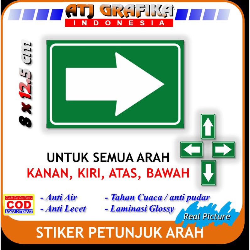 Jual Stiker Tanda Panah Petunjuk Arah Sticker Arrow Sign Shopee Indonesia