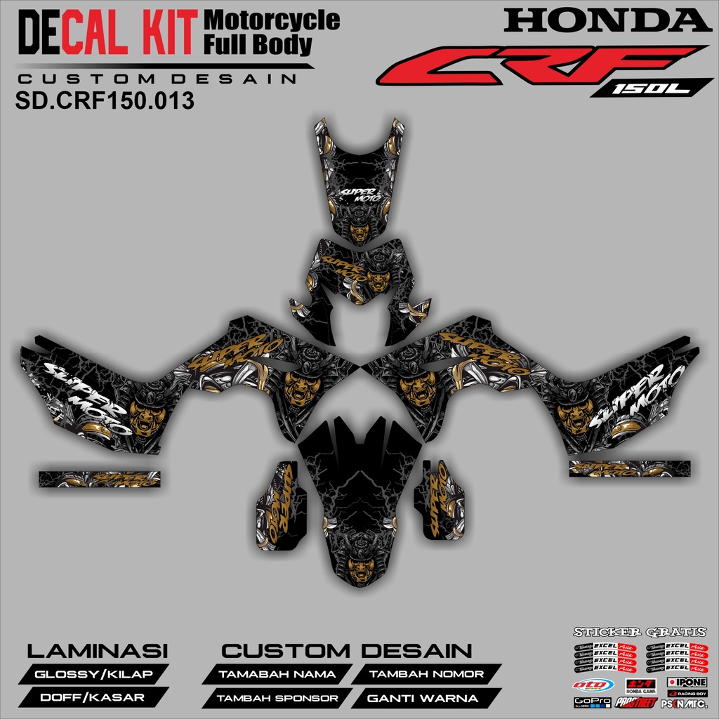 Jual Decal CRF 150 L Dekal Stiker Striping Fullbody Fullblock List